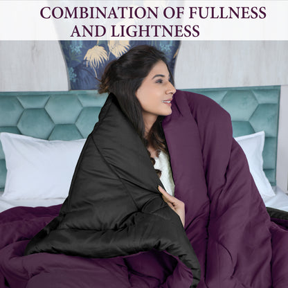 Black & Wine Reversable Comforter