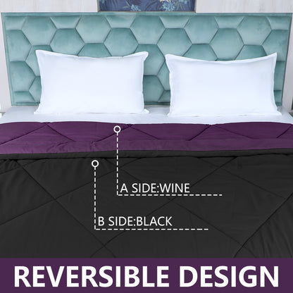 Black & Wine Reversable Comforter