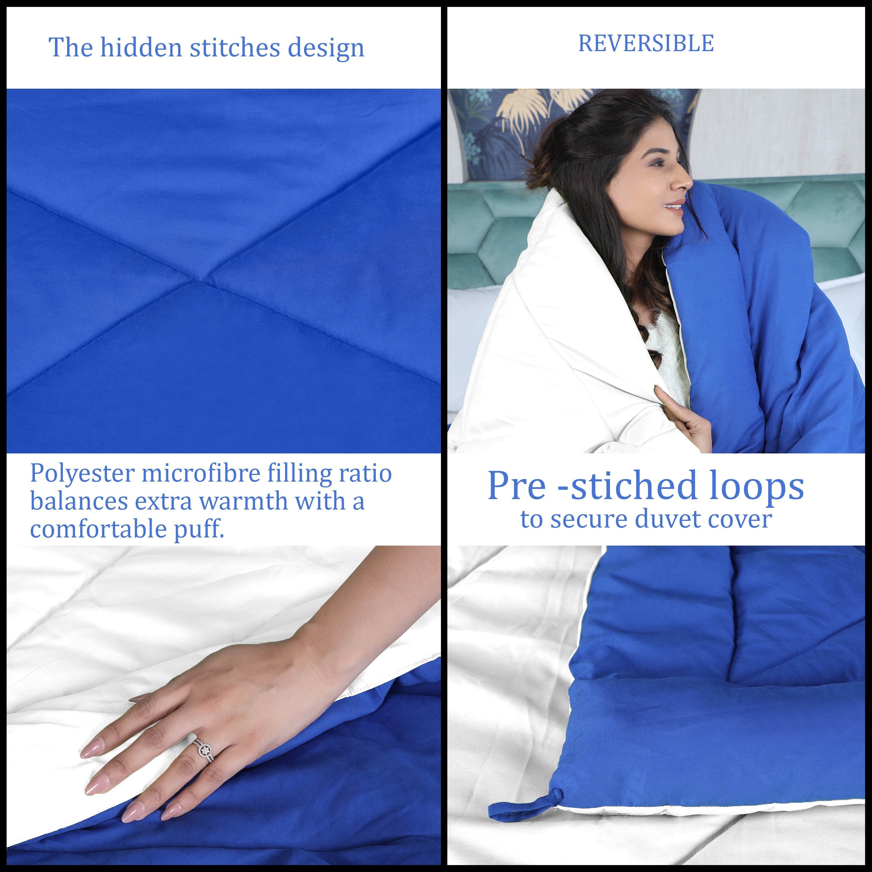 Blue & White Reversable Comforter