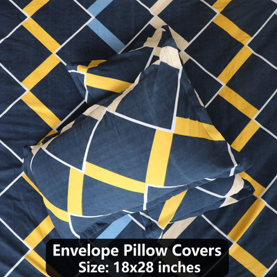 Dreamy Night Polyester Flat Bedsheet with Pillow Cover
