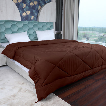 Brown Microfiber Polyester Comforter