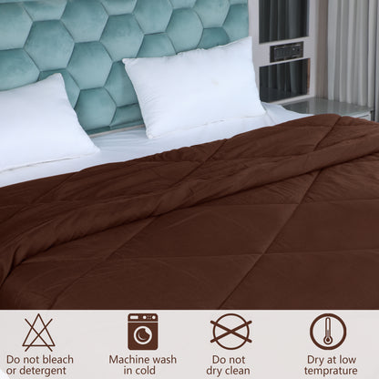 Brown Microfiber Polyester Comforter