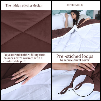 Brown & White Reversable Comforter