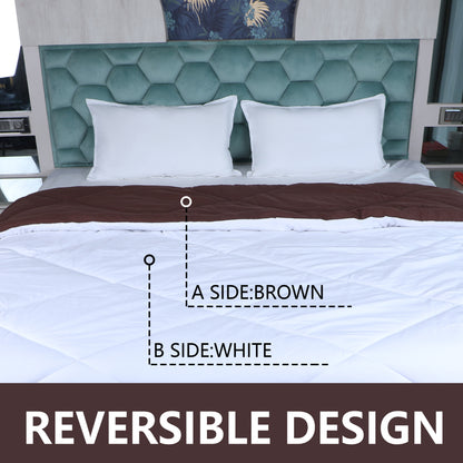 Brown & White Reversable Comforter