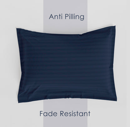 Dark Blue Stripe Pillow Covers