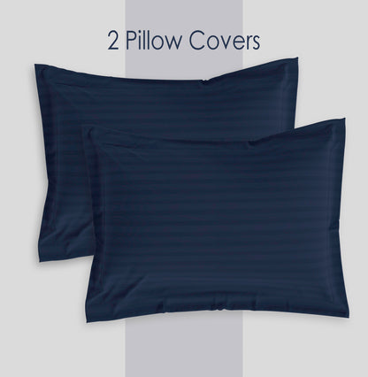 Dark Blue Stripe Pillow Covers