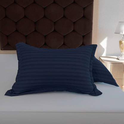 Dark Blue Stripe Pillow Covers