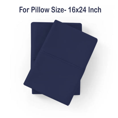 Dark Blue Plain Pillow Covers