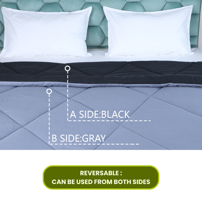 Black & Grey Reversable Comforter/Duvet