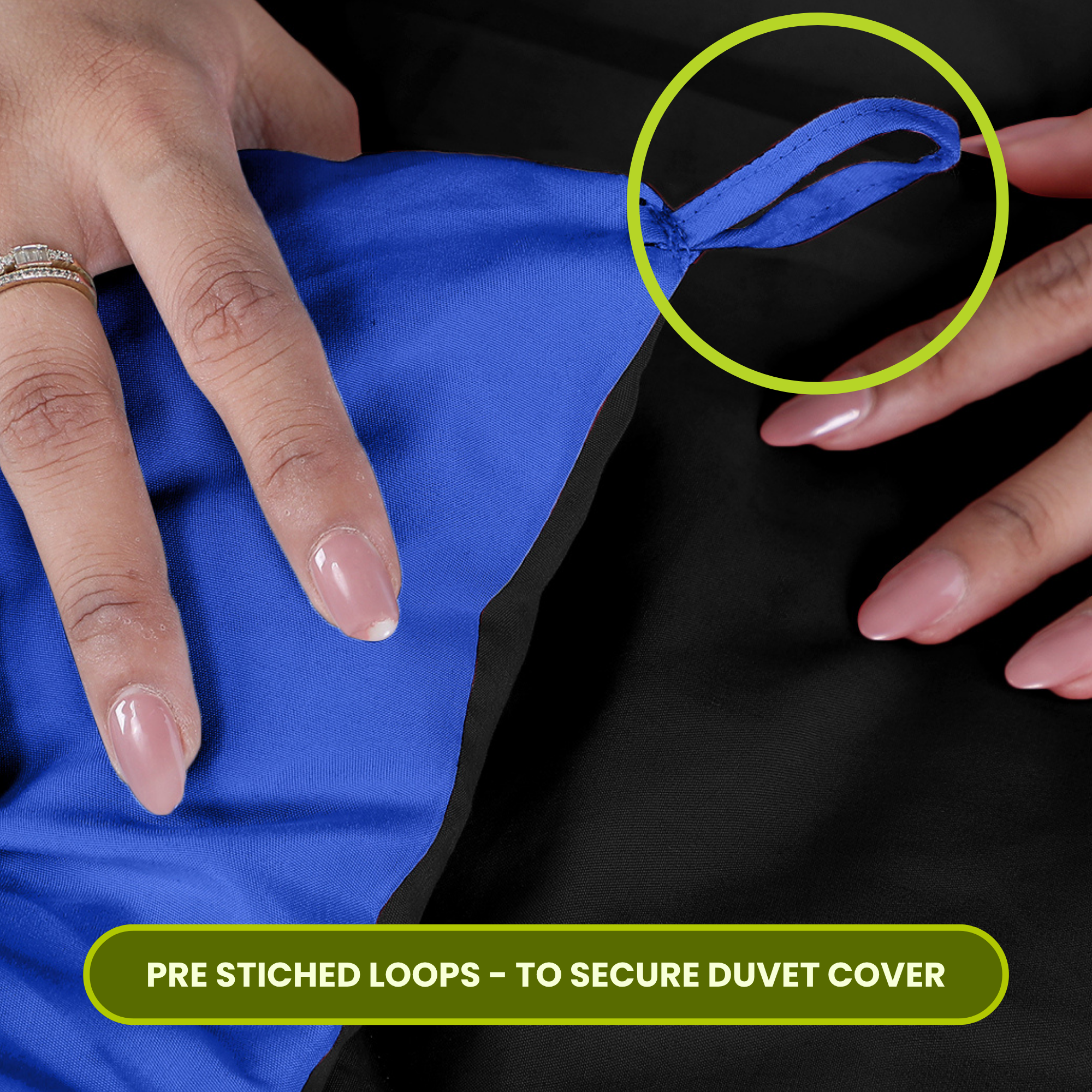 Black & Blue Reversable Comforter/Duvet