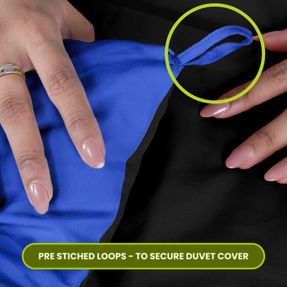 Black & Blue Reversable Comforter/Duvet