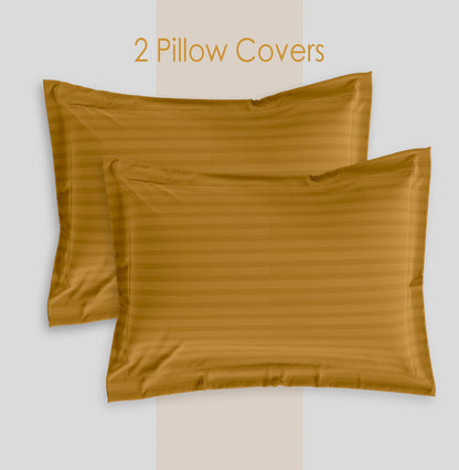 Gold Stripe Pillow Covers