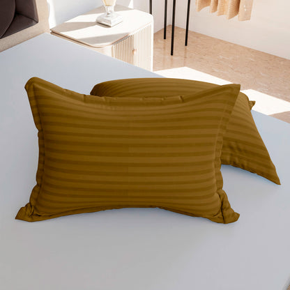 Gold Stripe Pillow Covers