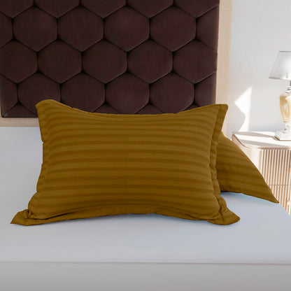 Gold Stripe Pillow Covers