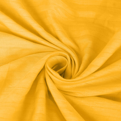 Golden Satin Stripe Fitted Bedsheet with Pillow Cover
