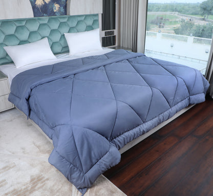 Grey Microfiber Polyester Comforter