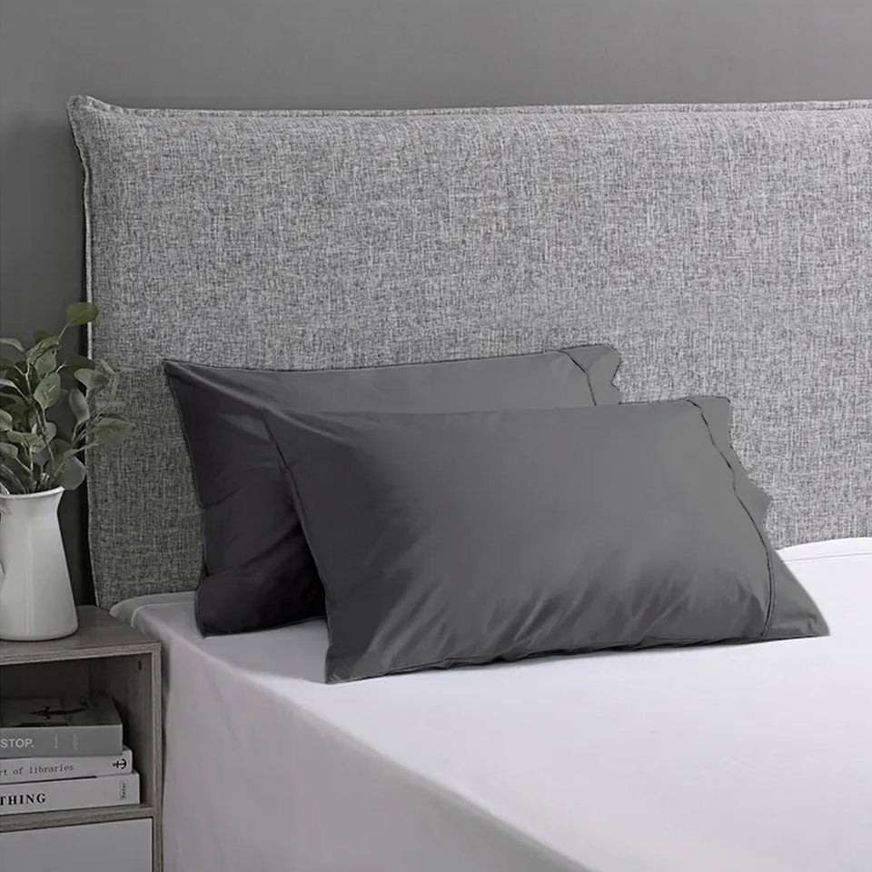 Grey Plain Pillow Covers