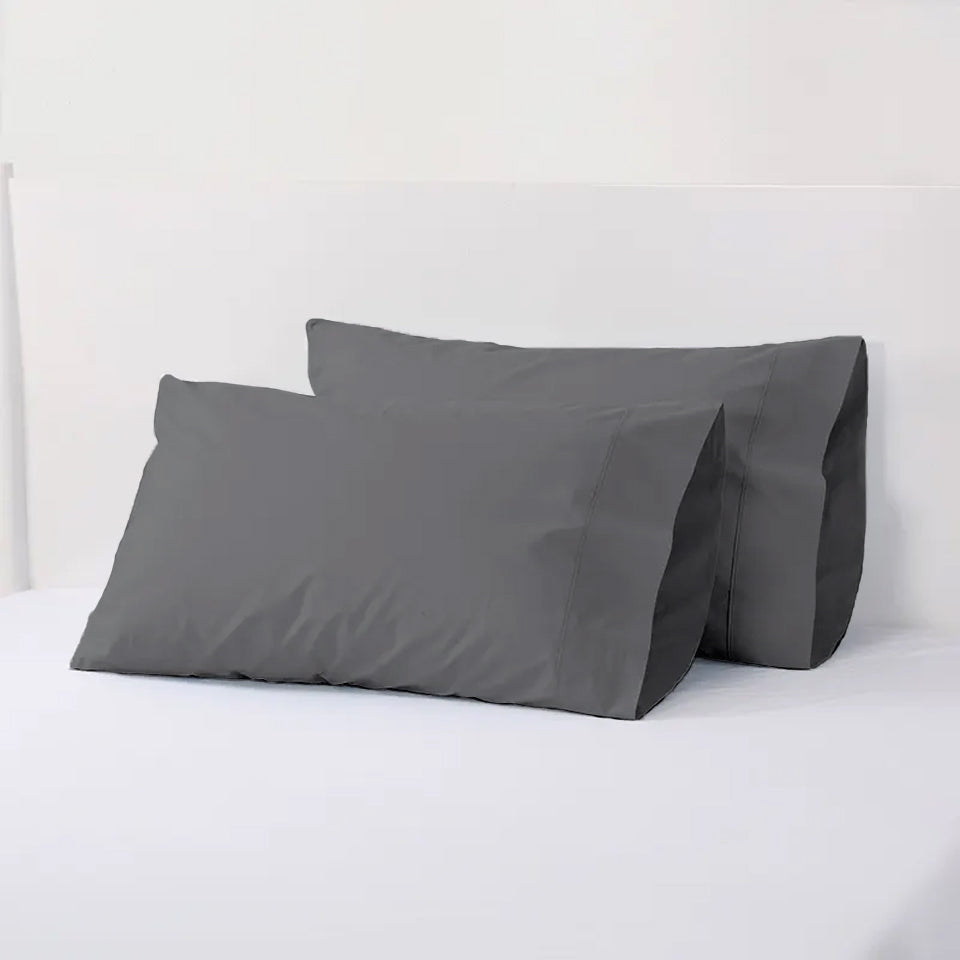 Grey Plain Pillow Covers