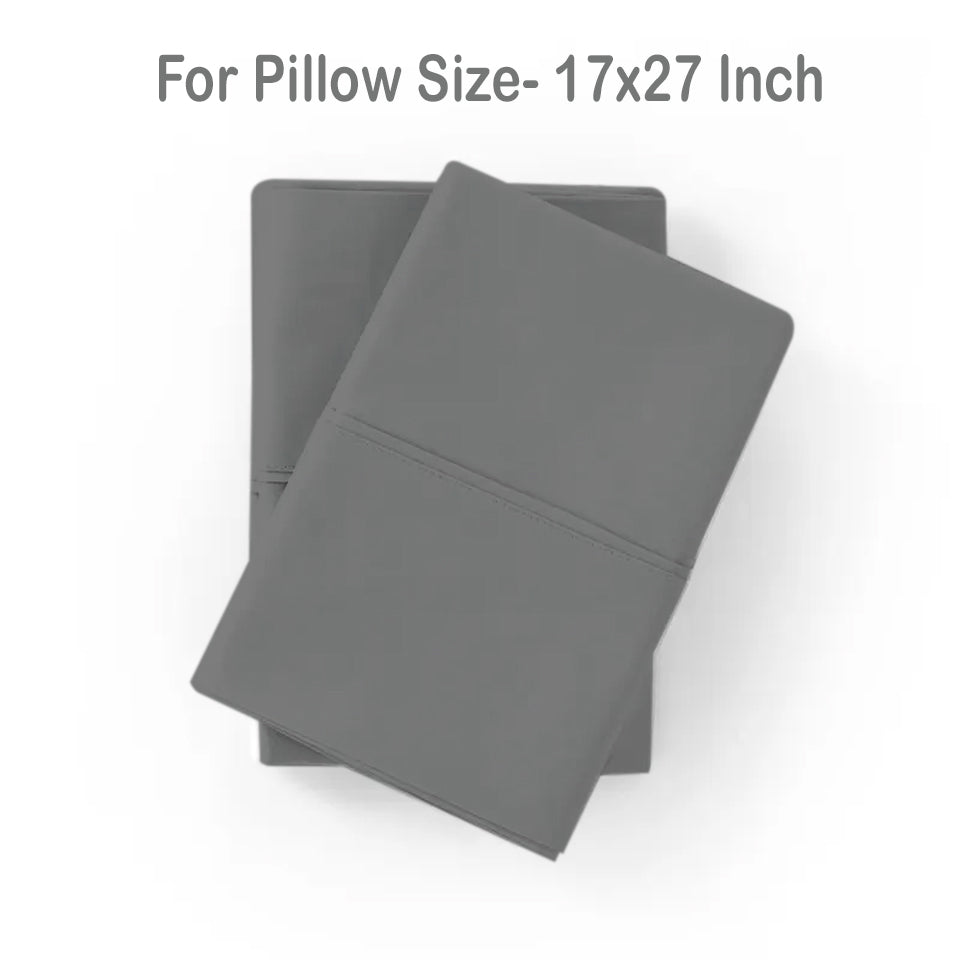 Grey Plain Pillow Covers