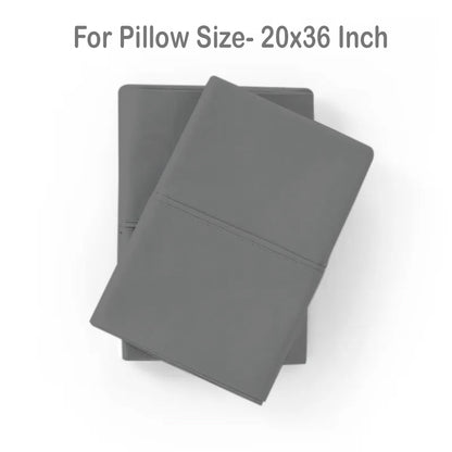 Grey Plain Pillow Covers