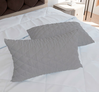 Grey Quilted Pillows