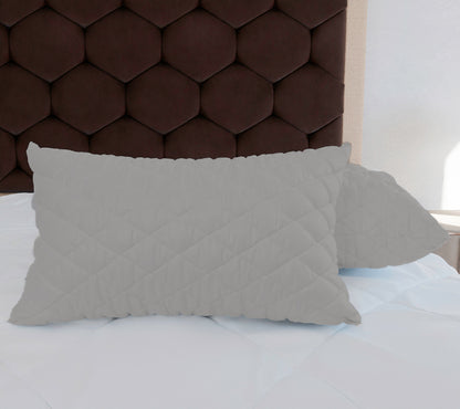 Grey Quilted Pillows