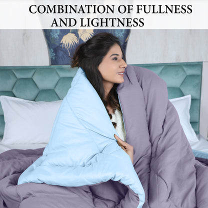 Grey & Sky Blue Reversable Comforter