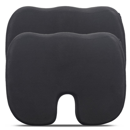 Black Orthopedic Chair Pad Memory Foam