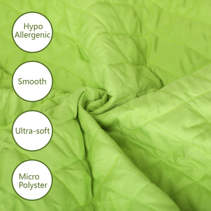 Mint Green Quilted Fitted Mattress Protector