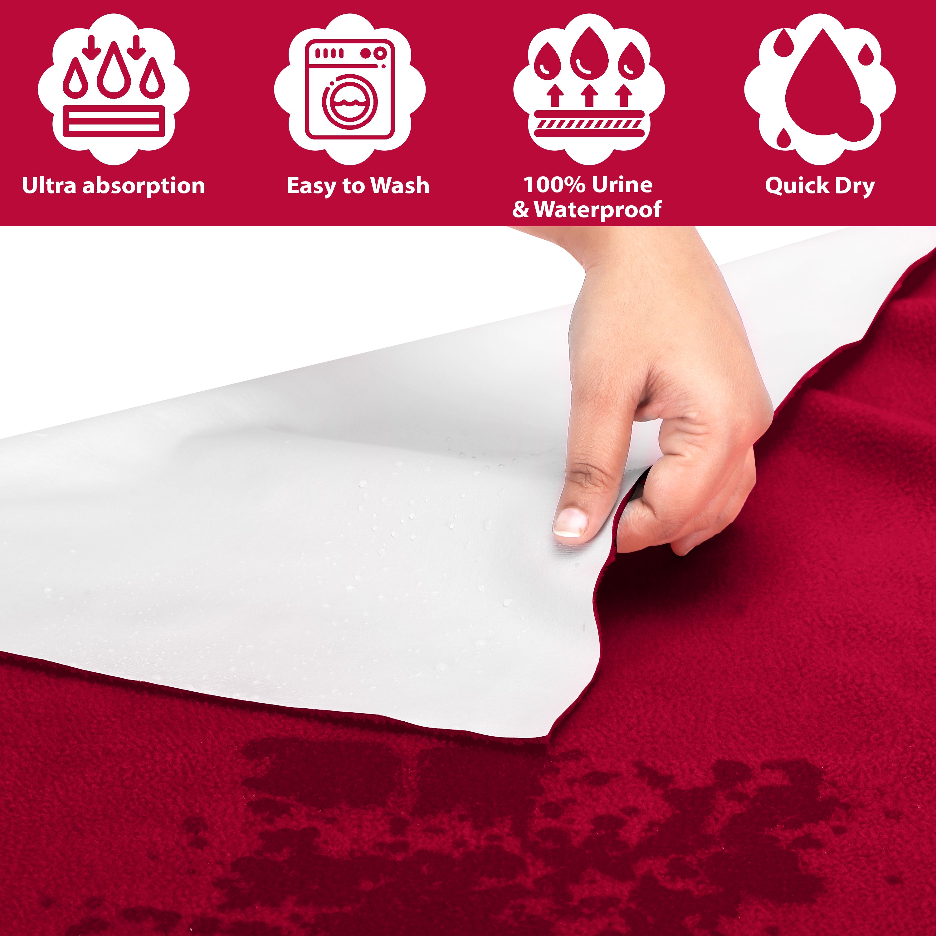 Maroon Fleece Dry Sheet