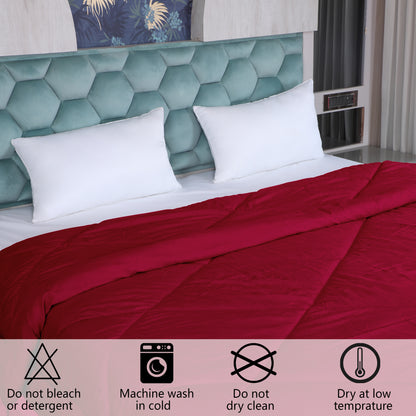 Maroon Microfiber Polyester Comforter