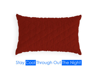 Maroon Quilted Pillows