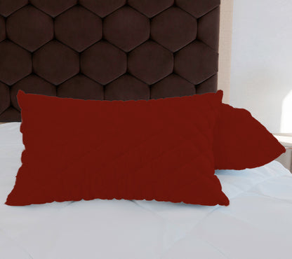 Maroon Quilted Pillows