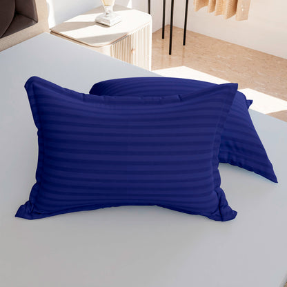 Navy Blue Stripe Pillow Covers