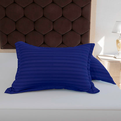 Navy Blue Stripe Pillow Covers