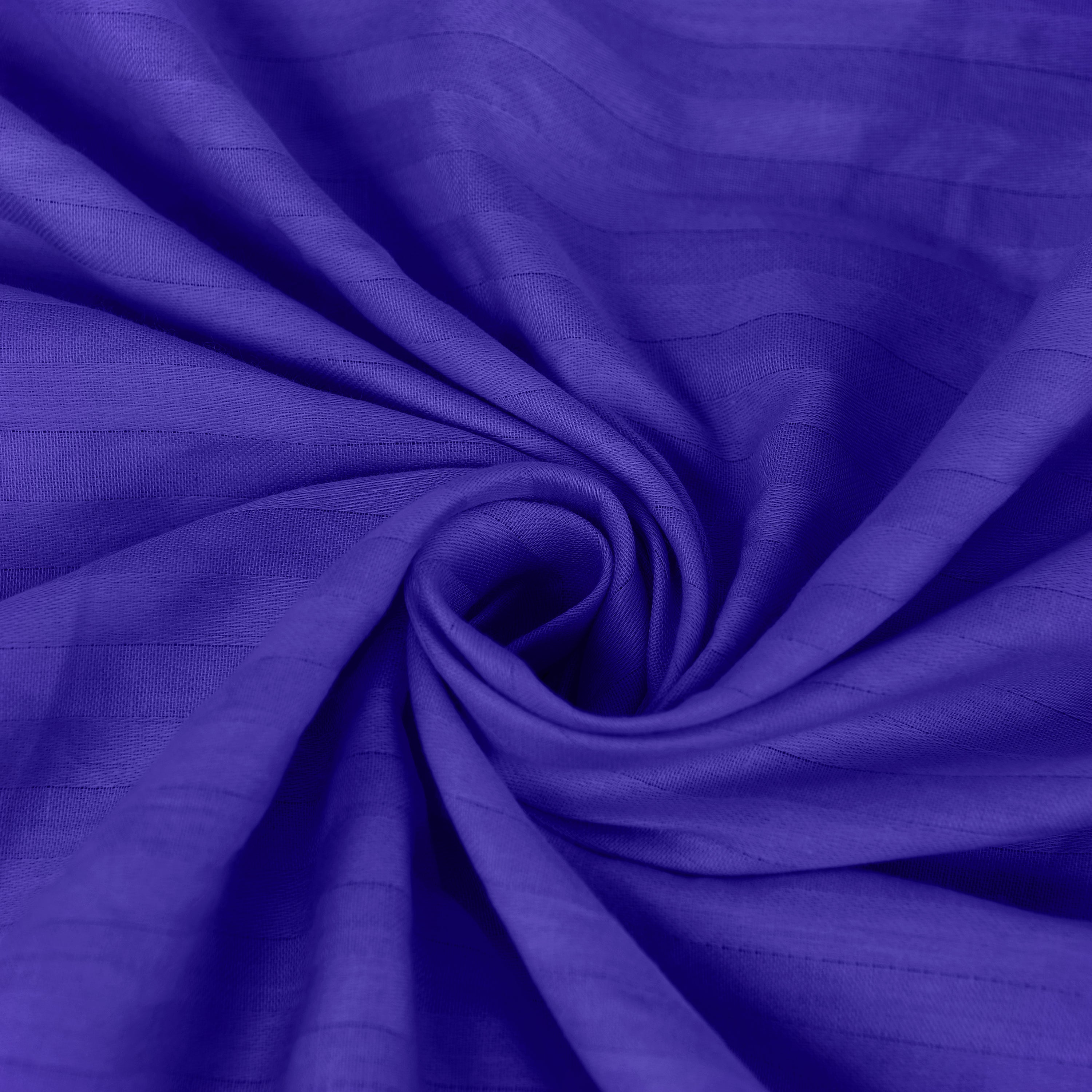 Navy Blue Satin Stripe Fitted Bedsheet with Pillow Cover