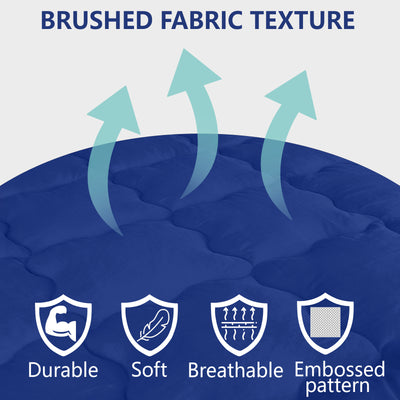 Navy Blue Mattress Topper / Pads #thickness_2-inch-500-gsm