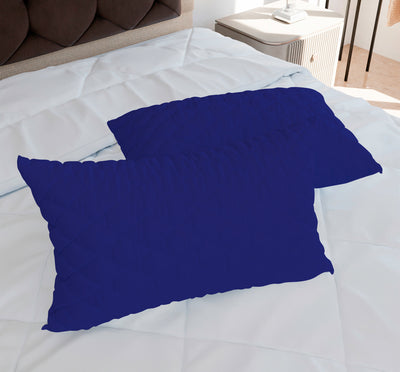 Navy Blue Quilted Pillows
