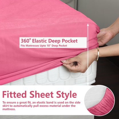 Pink Mattress Protector (Polycotton)