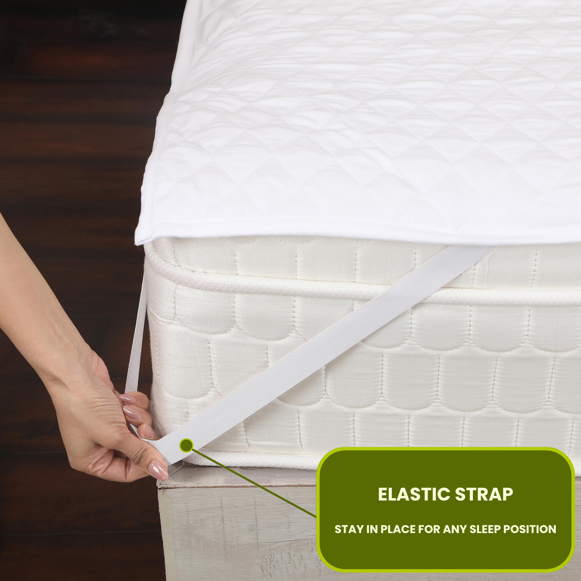 Quilted White Mattress Protector 