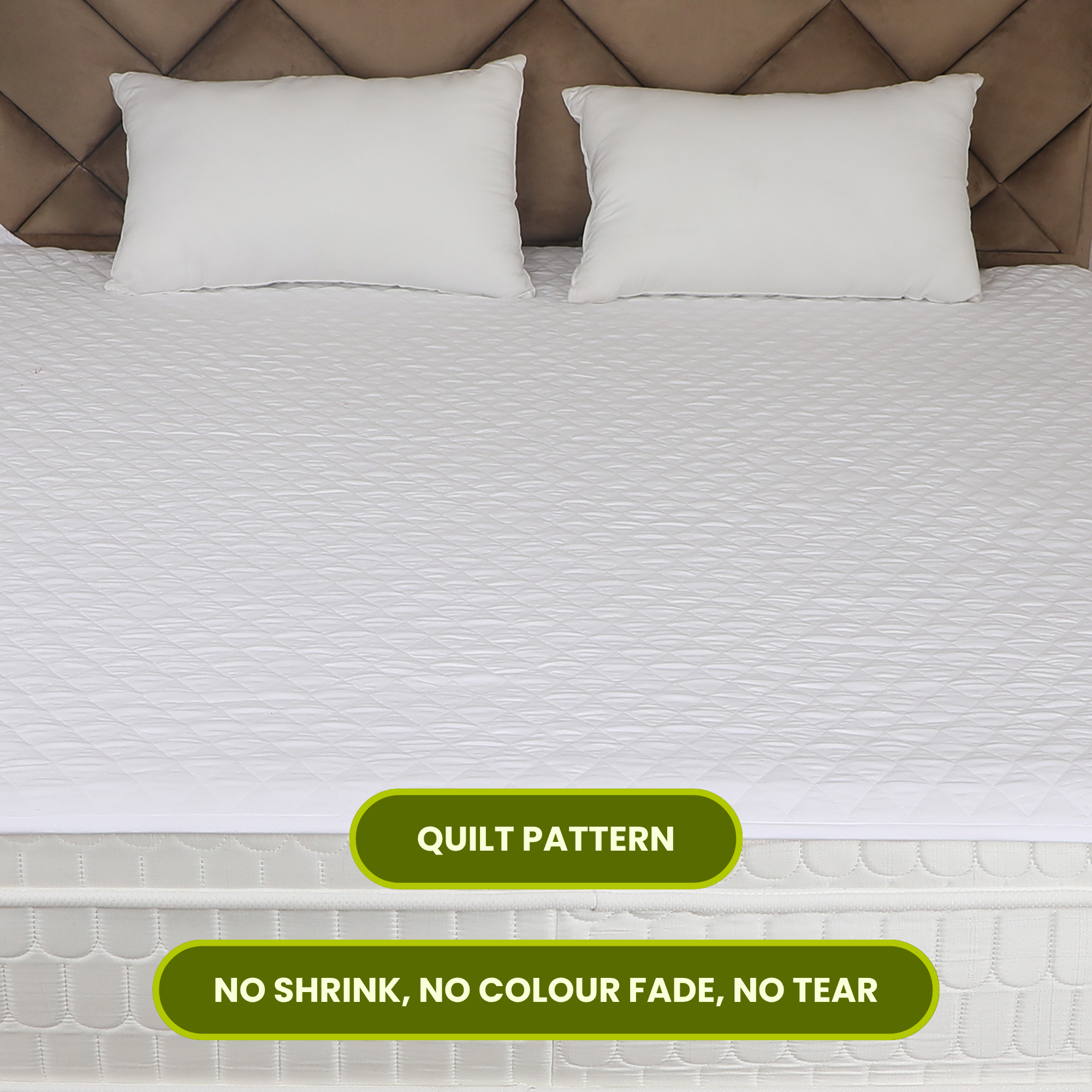 Quilted White Mattress Protector 