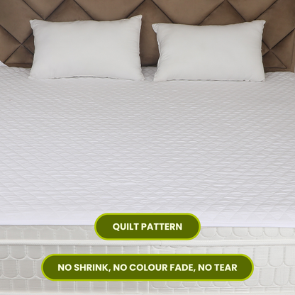 Quilted White Mattress Protector 