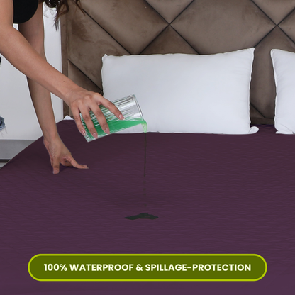 Quilted Wine Mattress Protector 