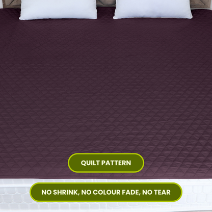 Quilted Wine Mattress Protector 