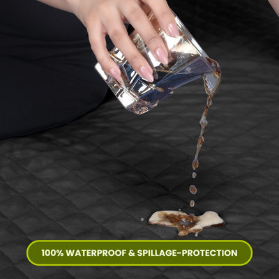 Quilted Black Mattress Protector 