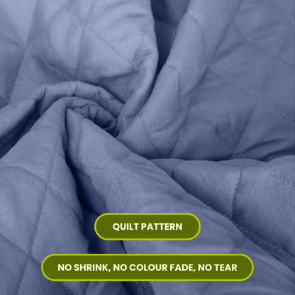 Quilted Grey Mattress Protector 