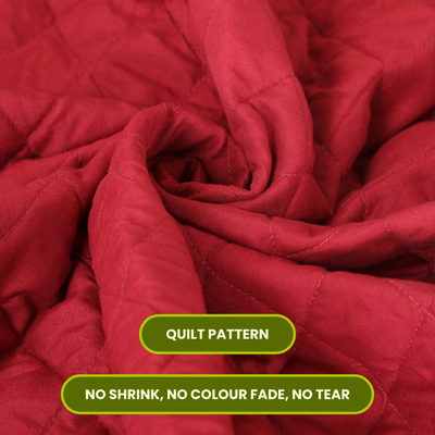 Quilted Maroon Mattress Protector 