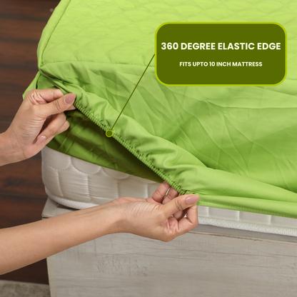 Quilted Mint Green Mattress Protector 