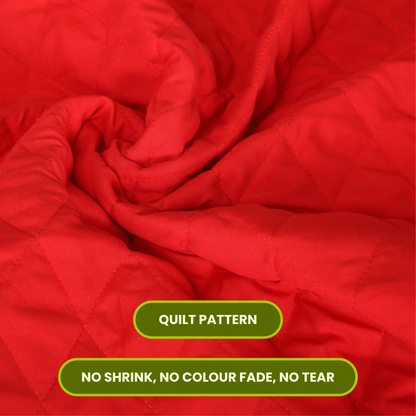 Quilted Red Mattress Protector 