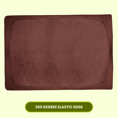 Brown Terry Cotton Mattress Protector